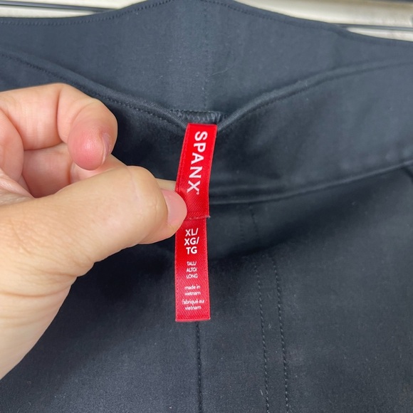 Spanx Perfect Pant High Rise Wide Leg Flare Ponte Pants Size XL Tall - Picture 3 of 8